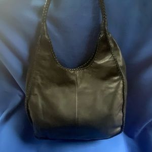 MARGOT NY EXTRA LARGE BLACK LEATHER HOBO